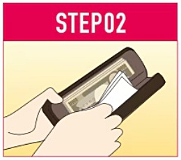 財布布団の使い方ステップ2